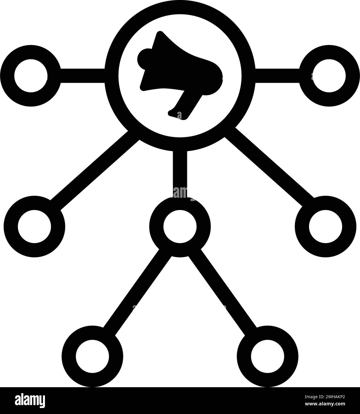 Icona di Viral Marketing Management. EPS vettoriale completamente modificabile per materiali stampati e infografiche, Web o qualsiasi tipo di progetto. Illustrazione Vettoriale