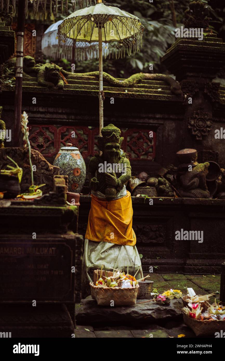 Decorate Statua in un tempio indù a Bali, in Indonesia Foto Stock
