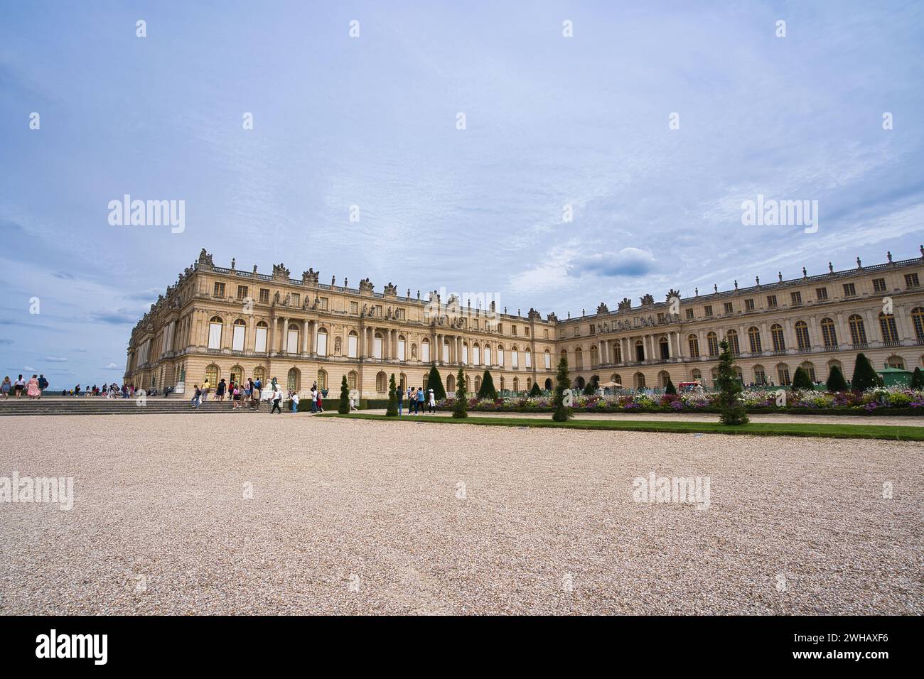 Versailles, Francia, 12.09.2023 versailles Reggia vista giardino del castello Foto Stock