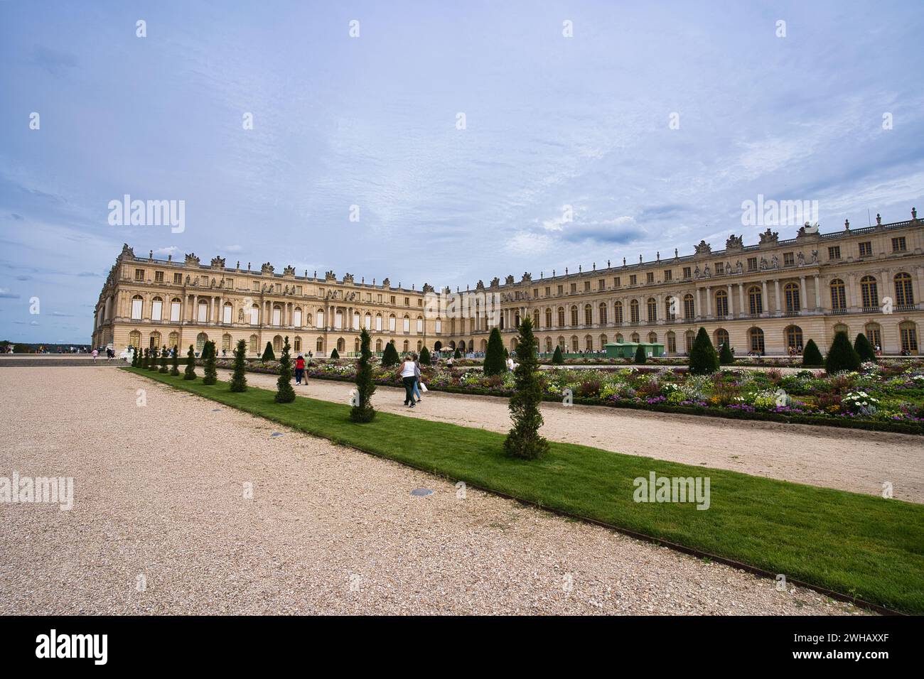 Versailles, Francia, 12.09.2023 versailles Reggia vista giardino del castello Foto Stock