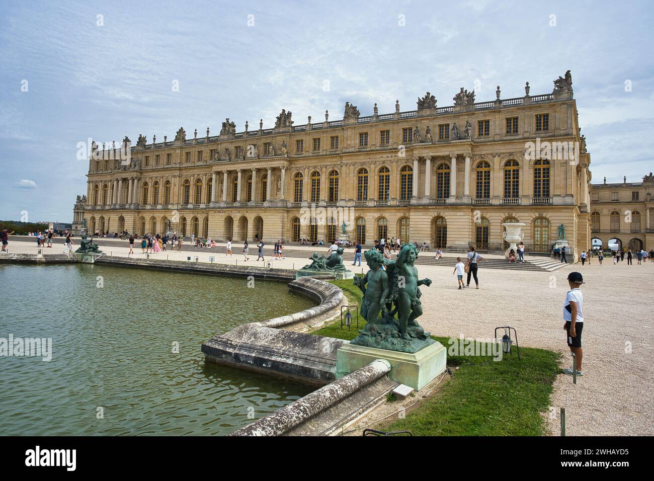 Versailles, Francia, 12.09.2023 versailles Reggia vista giardino del castello Foto Stock