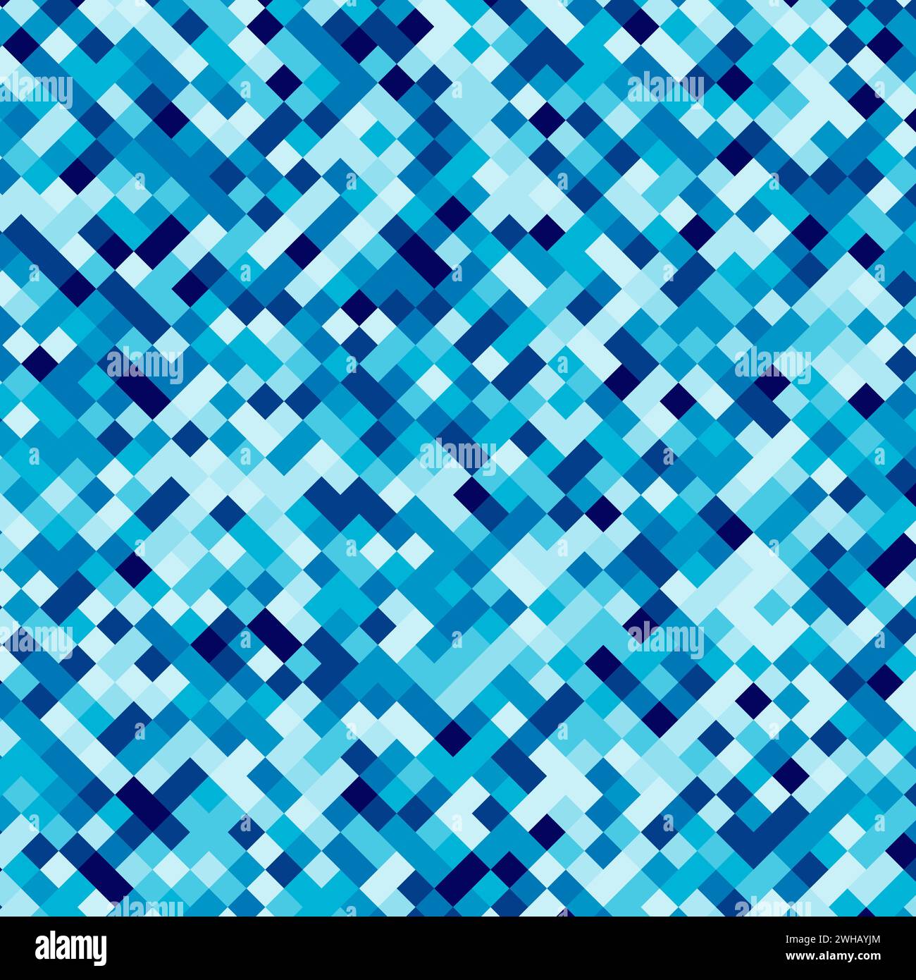 Sfondo astratto con disegno a pixel blu Illustrazione Vettoriale