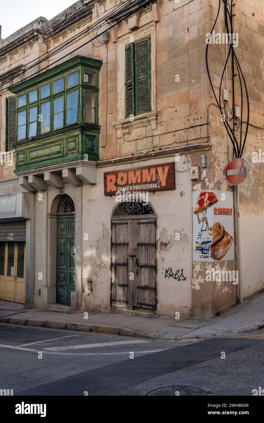 La Rommy Shake's Pastizzeria ha chiuso, Sleima, Malta Foto Stock