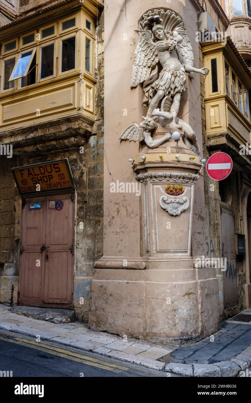 Un drappello chiuso a la Valletta, Malta Foto Stock