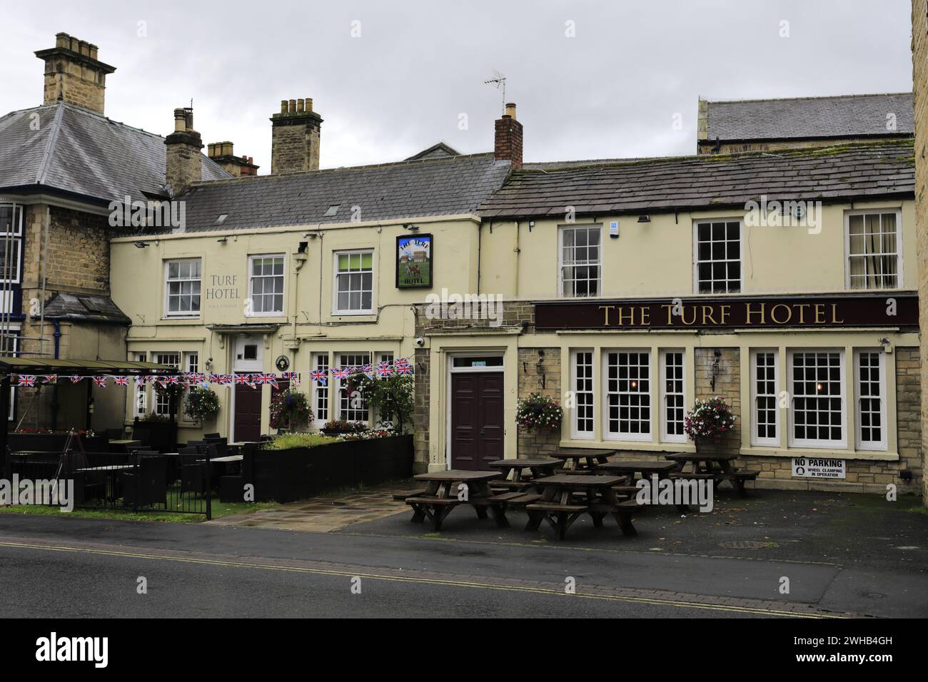 The Turf Hotel; Richmond City; North Yorkshire; Inghilterra; Regno Unito Foto Stock