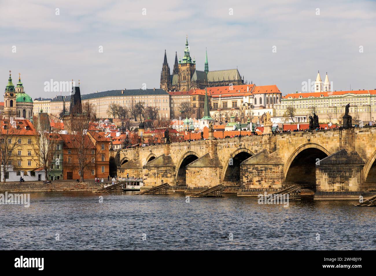 Bellissimo panorama di Praga Foto Stock