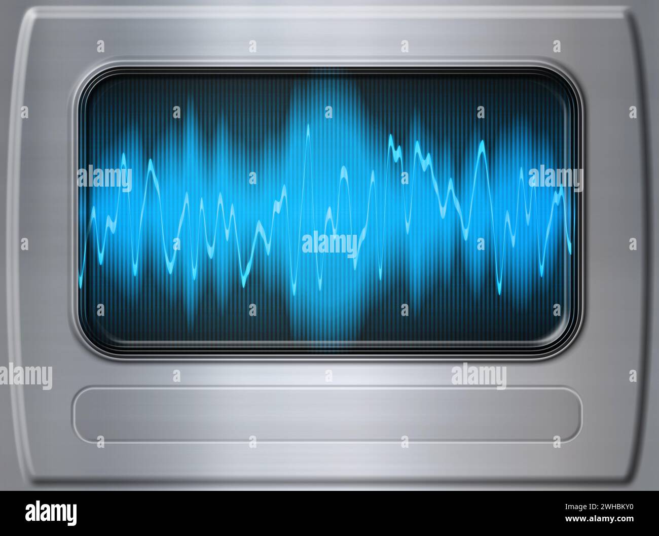 Metallo a onde sonore Foto Stock