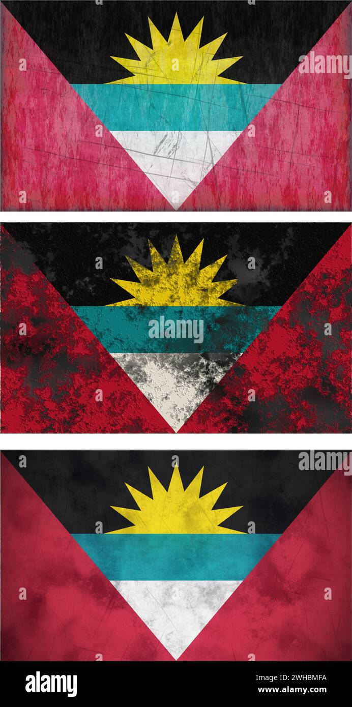 Bandiera di antigua barbuda Foto Stock