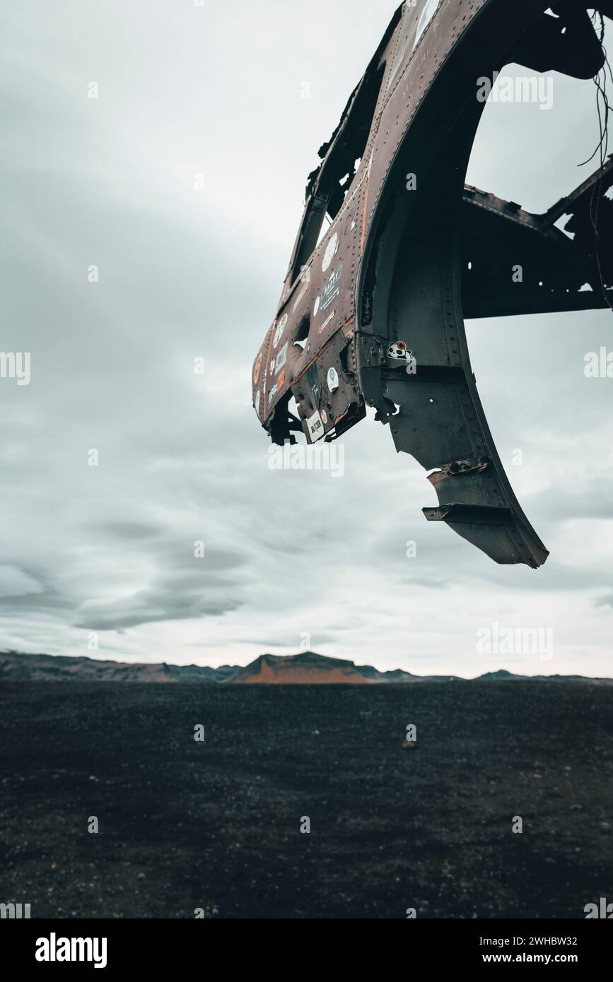 Il piano CC abbandonato su Sólheimasandur Foto Stock