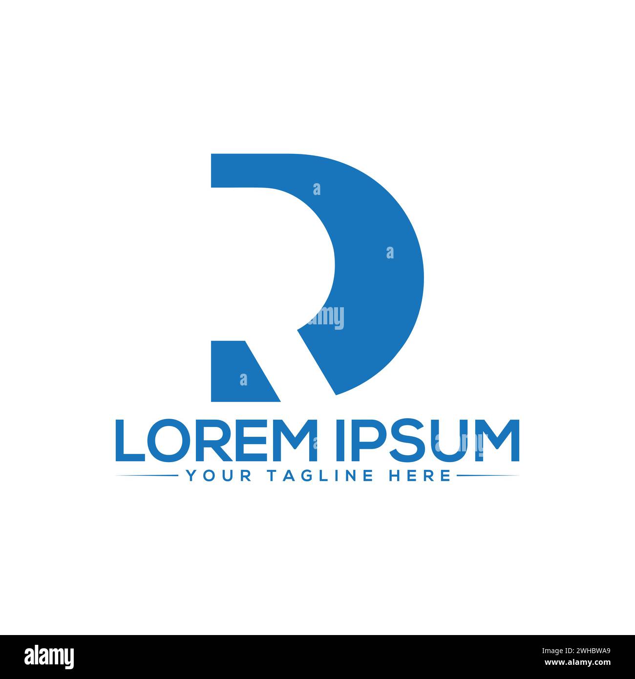 Design logo DR Letter. Illustrazione Vettoriale