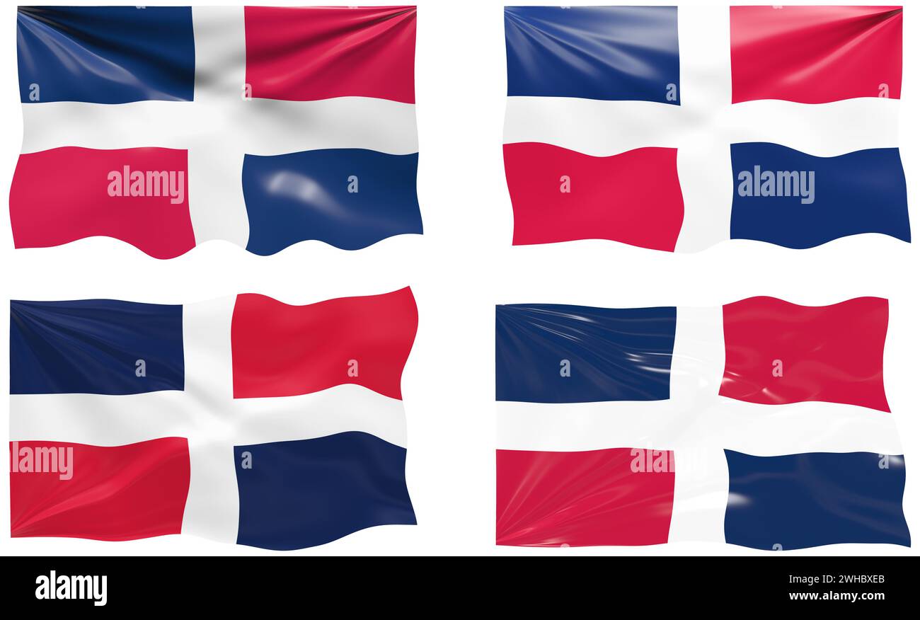 Bandiera Repubblica Dominicana - Immagini vettoriali stock e altre immagini di Repubblica Dominicana - Repubblica Dominicana, Bandiera, America Latina - iStock