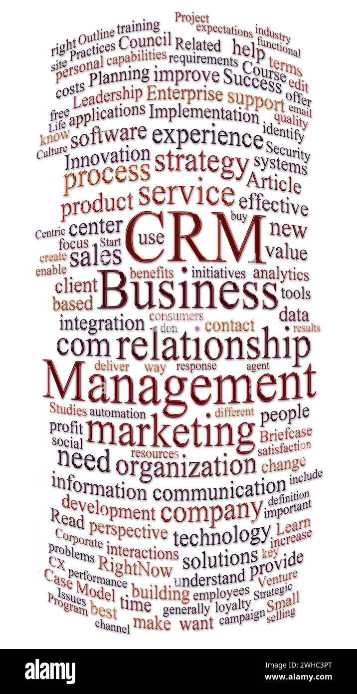 Gestione delle relazioni con i clienti CRM Foto Stock