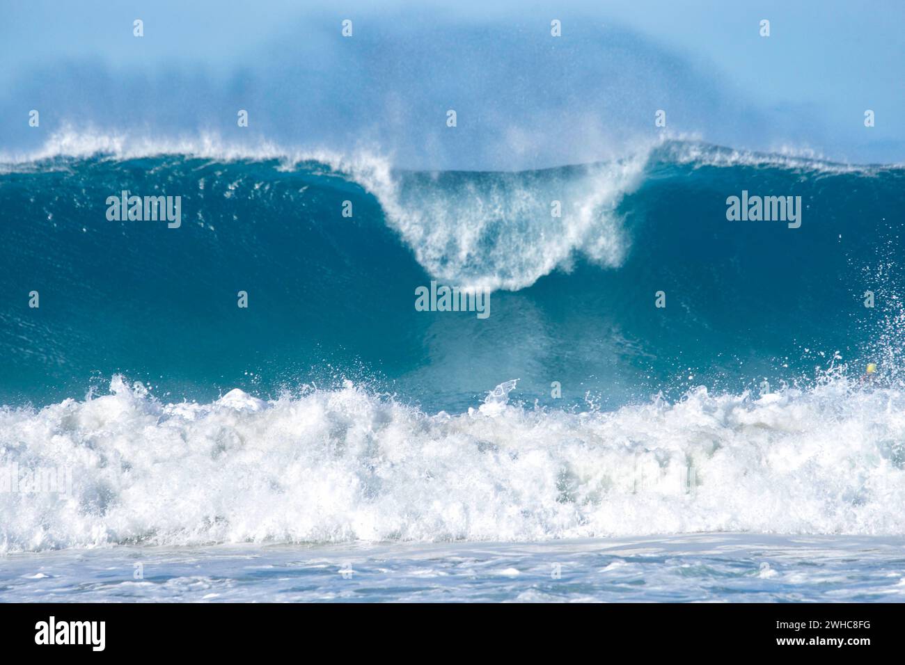 Grandi onde sulla spiaggia di bondi Foto Stock
