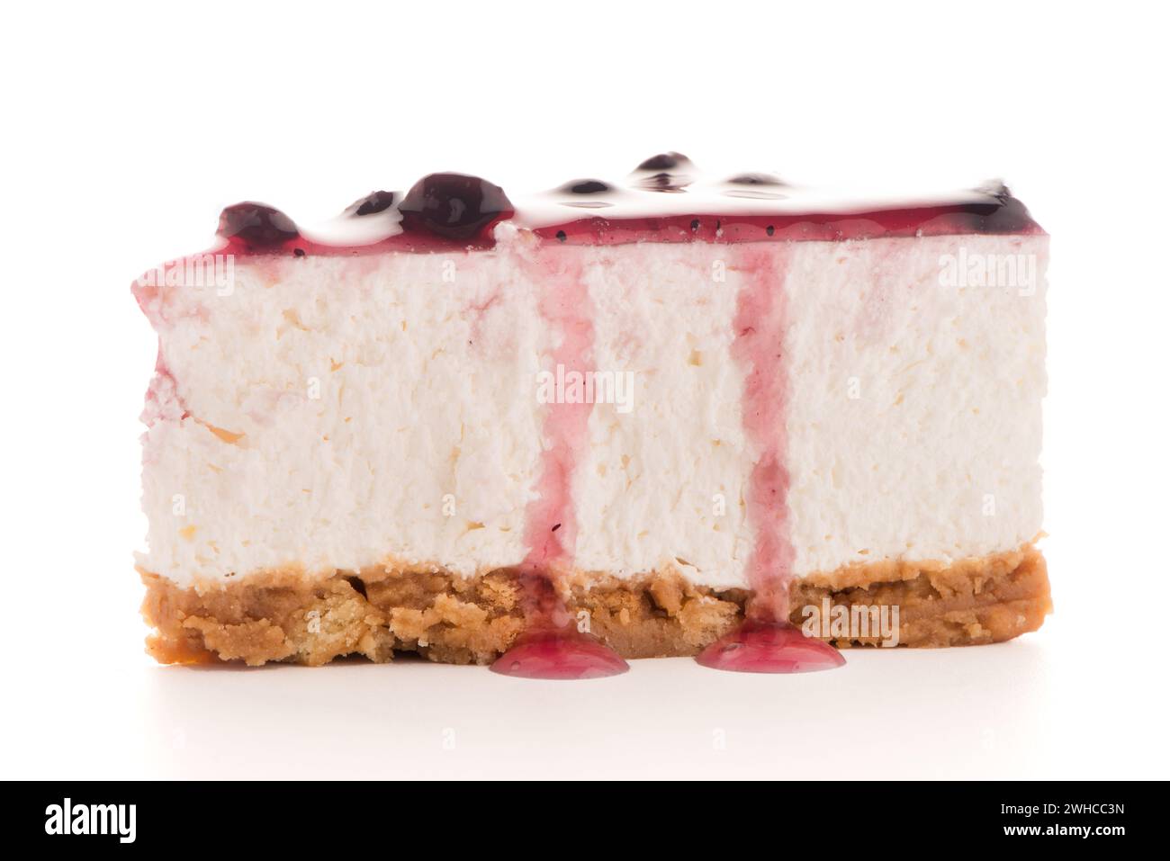 Fetta di torta al formaggio Foto Stock