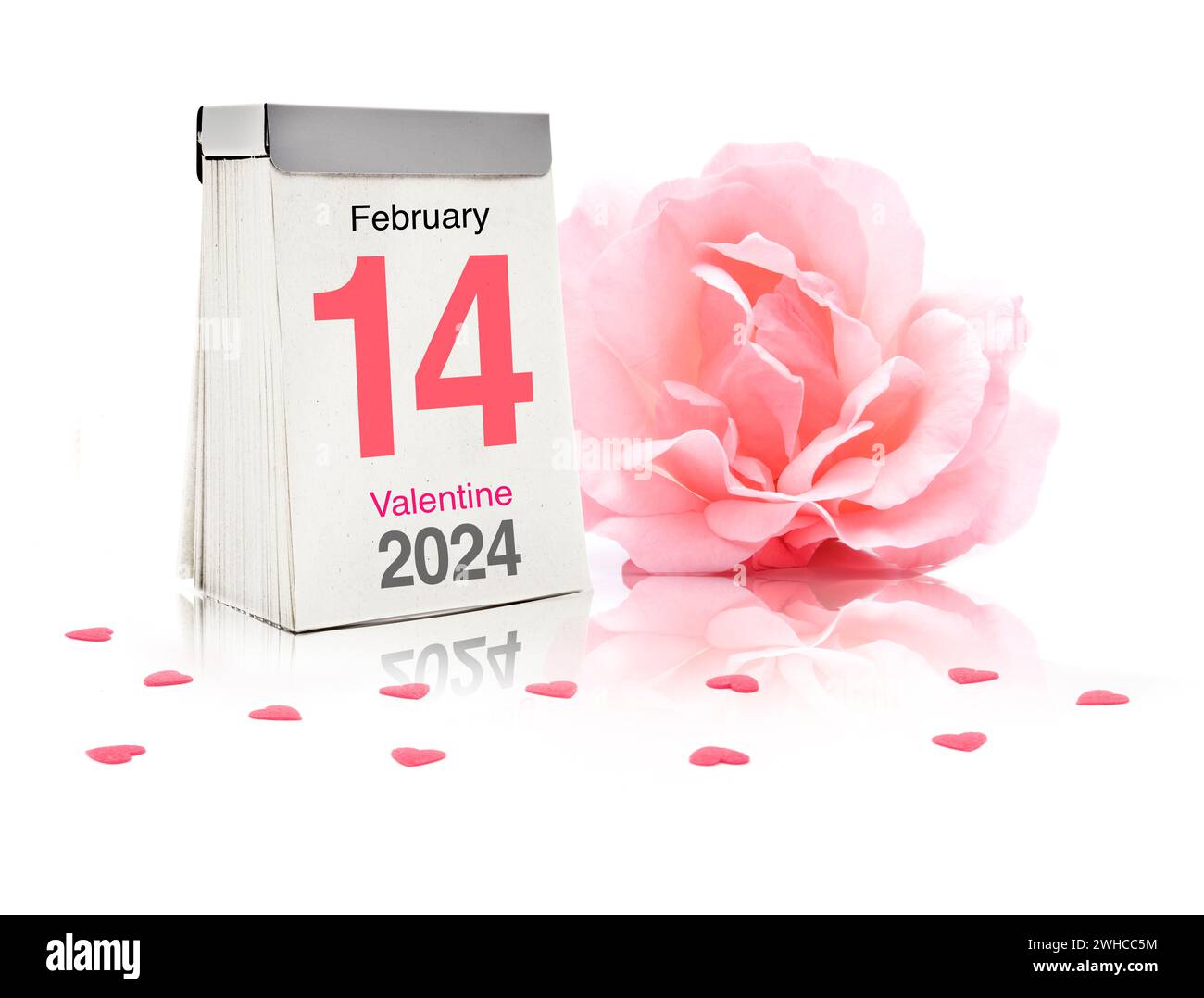 San Valentino il 14 febbraio 2024, Calendario Foto Stock