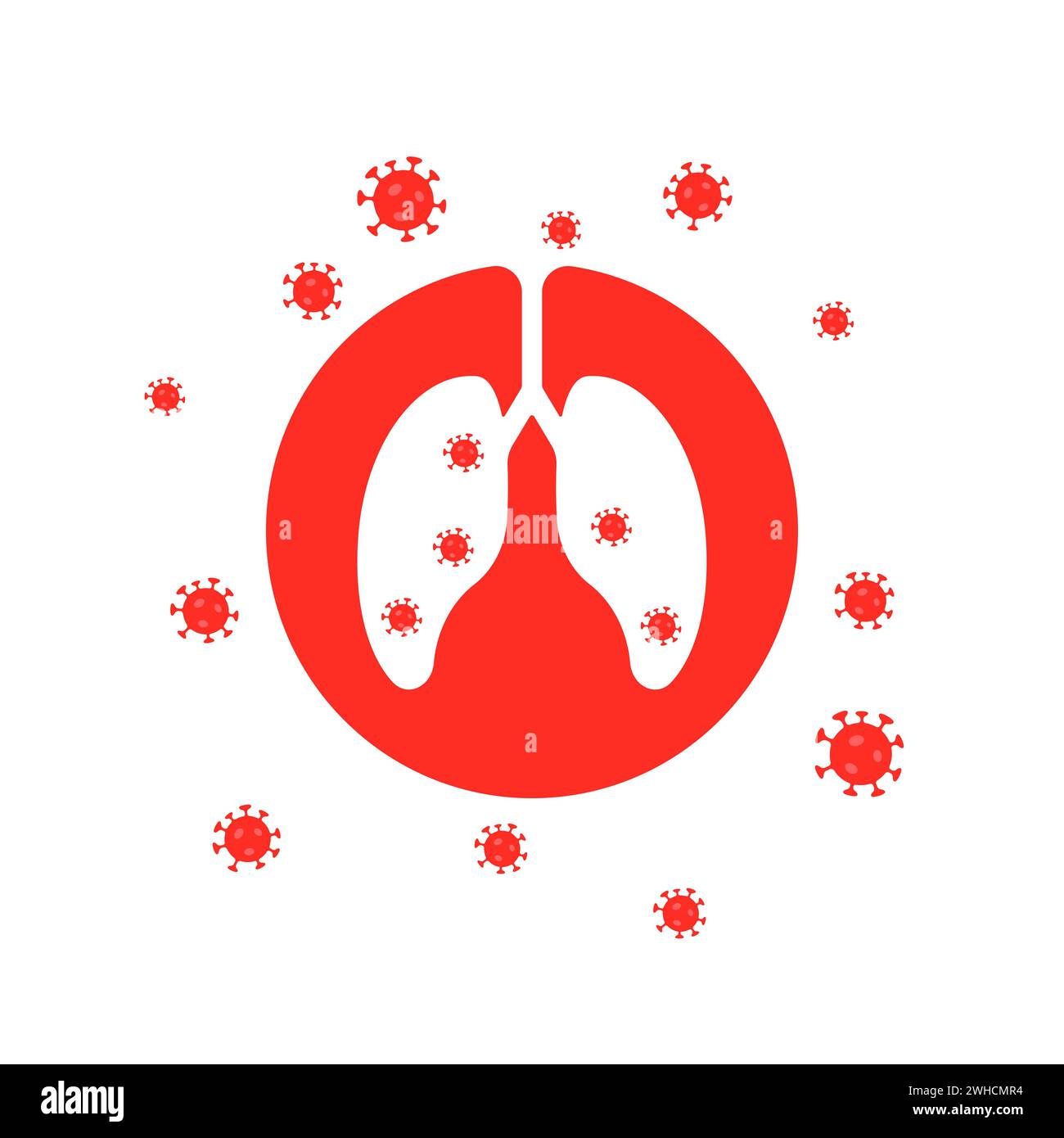 polmoni pericolosi infetti da coronavirus Illustrazione Vettoriale