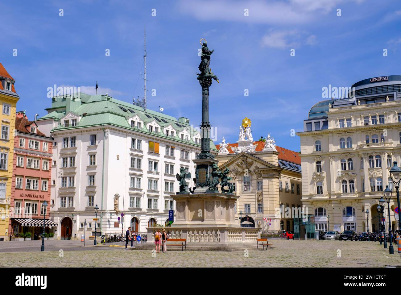 AM Hof, via dello shopping, 1° distretto, Vienna, Austria Foto Stock