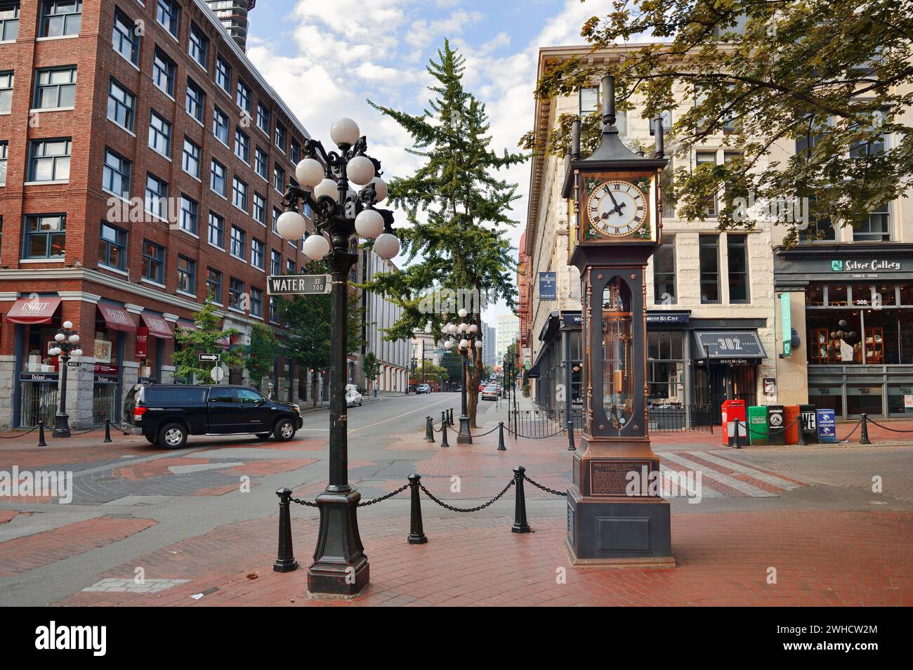 Orologio a vapore nel quartiere Gastown, Vancouver, British Columbia, Canada Foto Stock