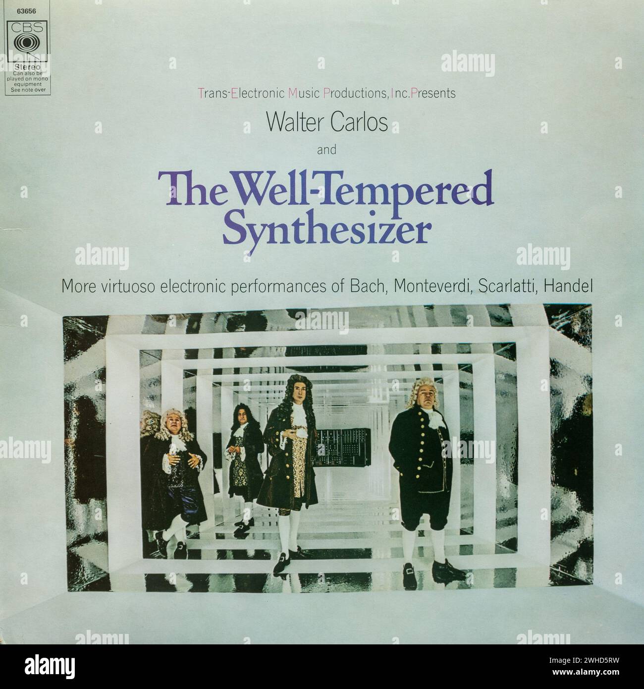 Walter Carlos e la copertina dell'album in vinile Well-Tempered Synthesizer Foto Stock