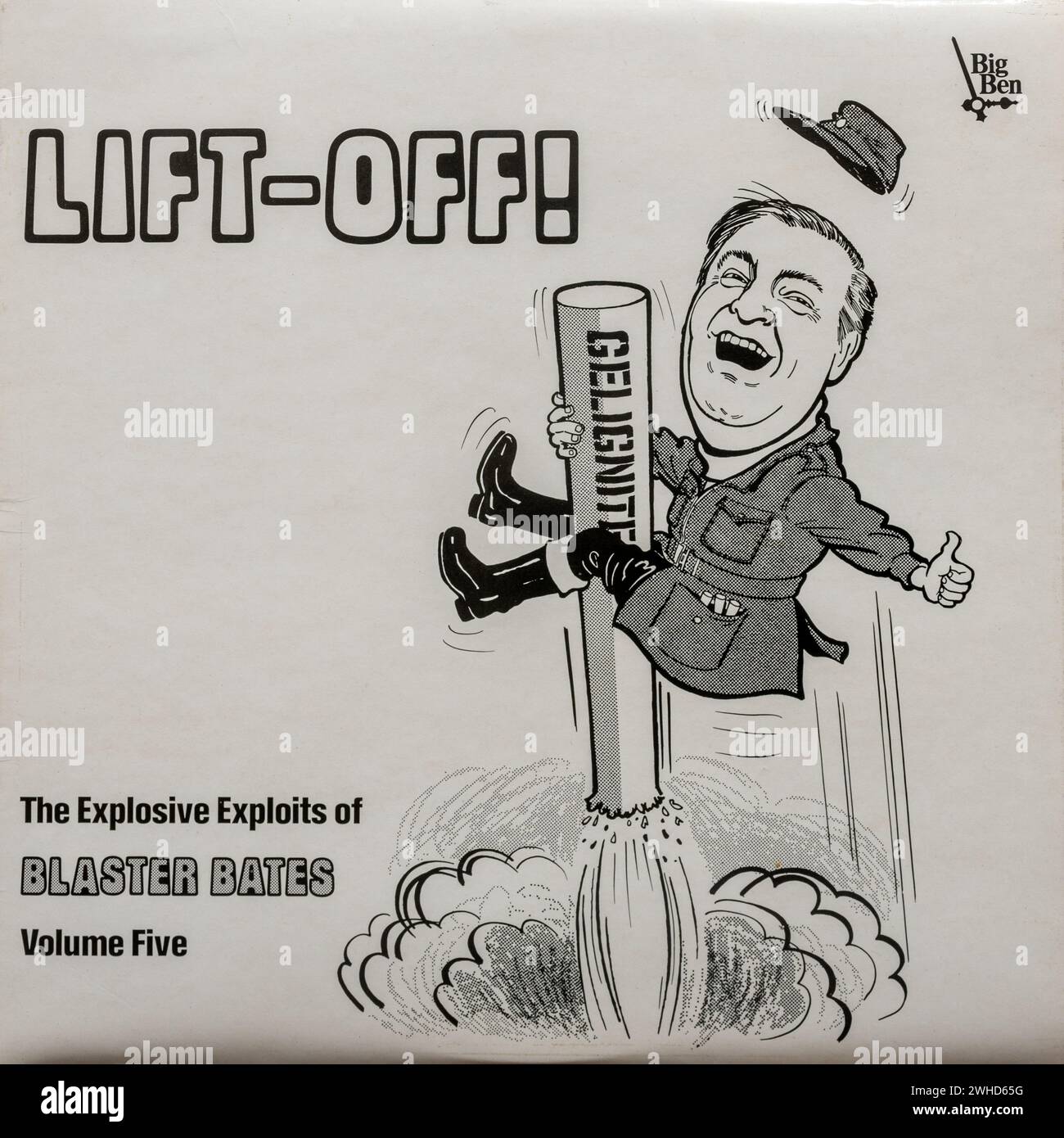 Decolla! The Explosive Explosive Exploits of Blaster Bates: Volume 5, copertina LP vinile Foto Stock