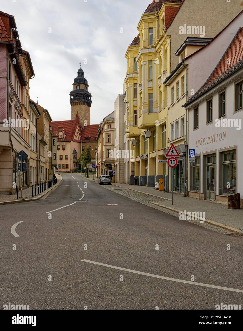 La storica città vecchia di Zeitz, Burgenlandkreis, Sassonia-Anhalt, Germania Foto Stock