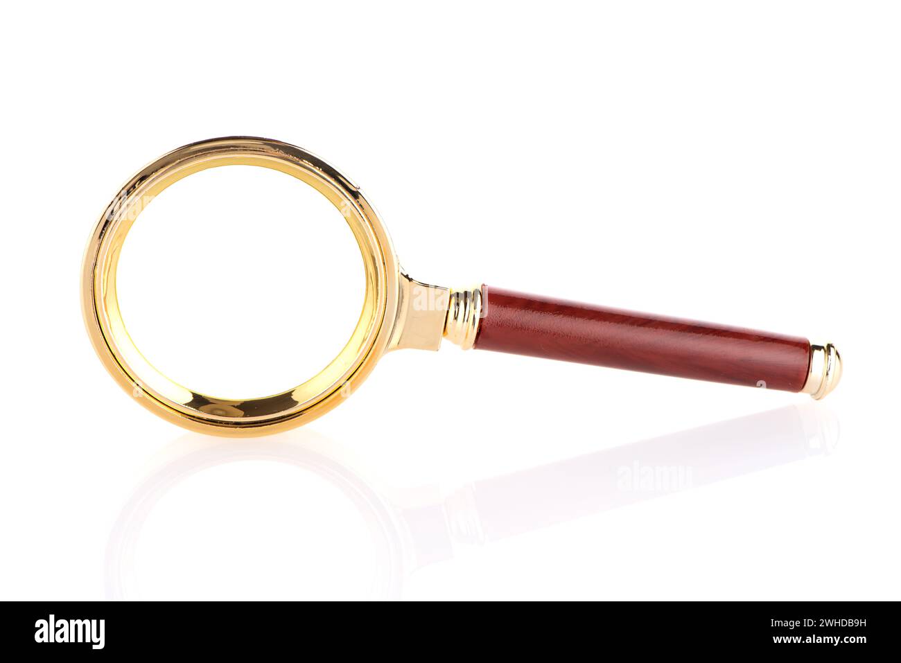 Vecchia lente di ingrandimento Foto Stock