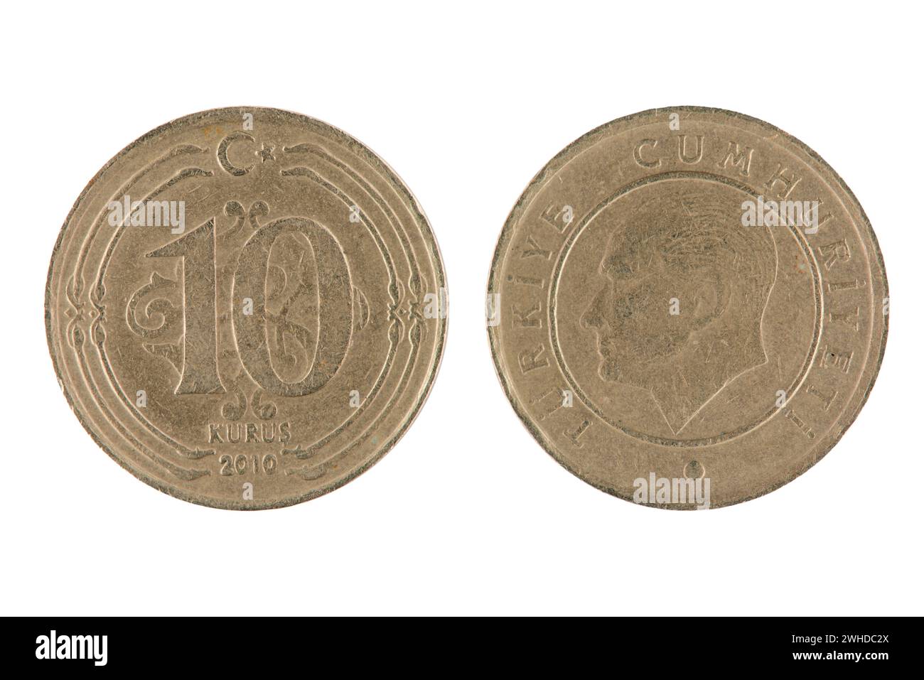 Turco 10 Kurus Coin Foto Stock