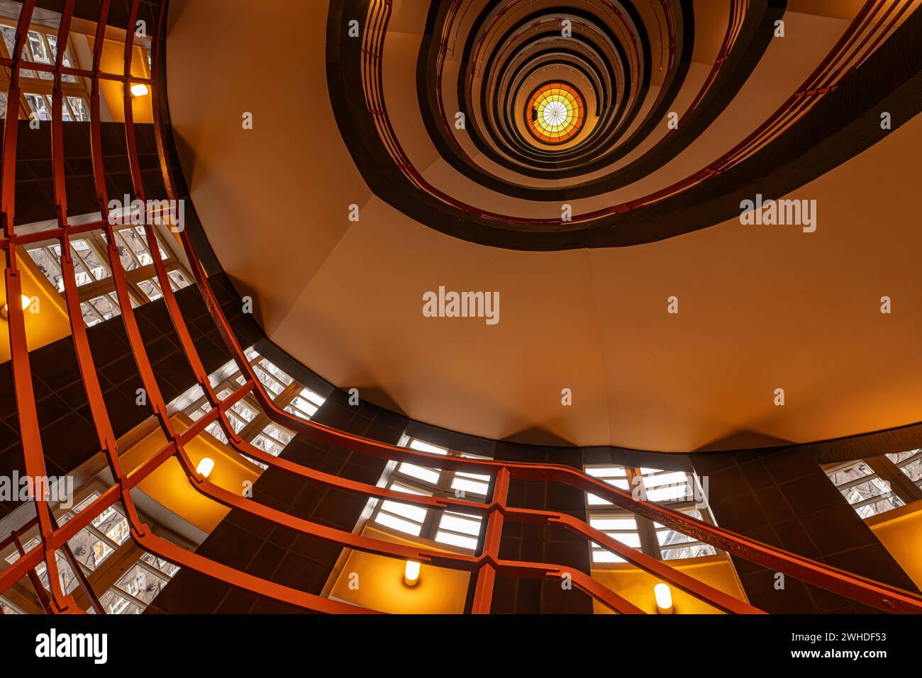 Scala, edificio per uffici Sprinkenhof, Amburgo Foto Stock