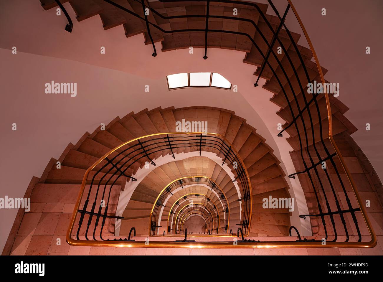 Scala, edificio per uffici Rathaushörn, Amburgo Foto Stock