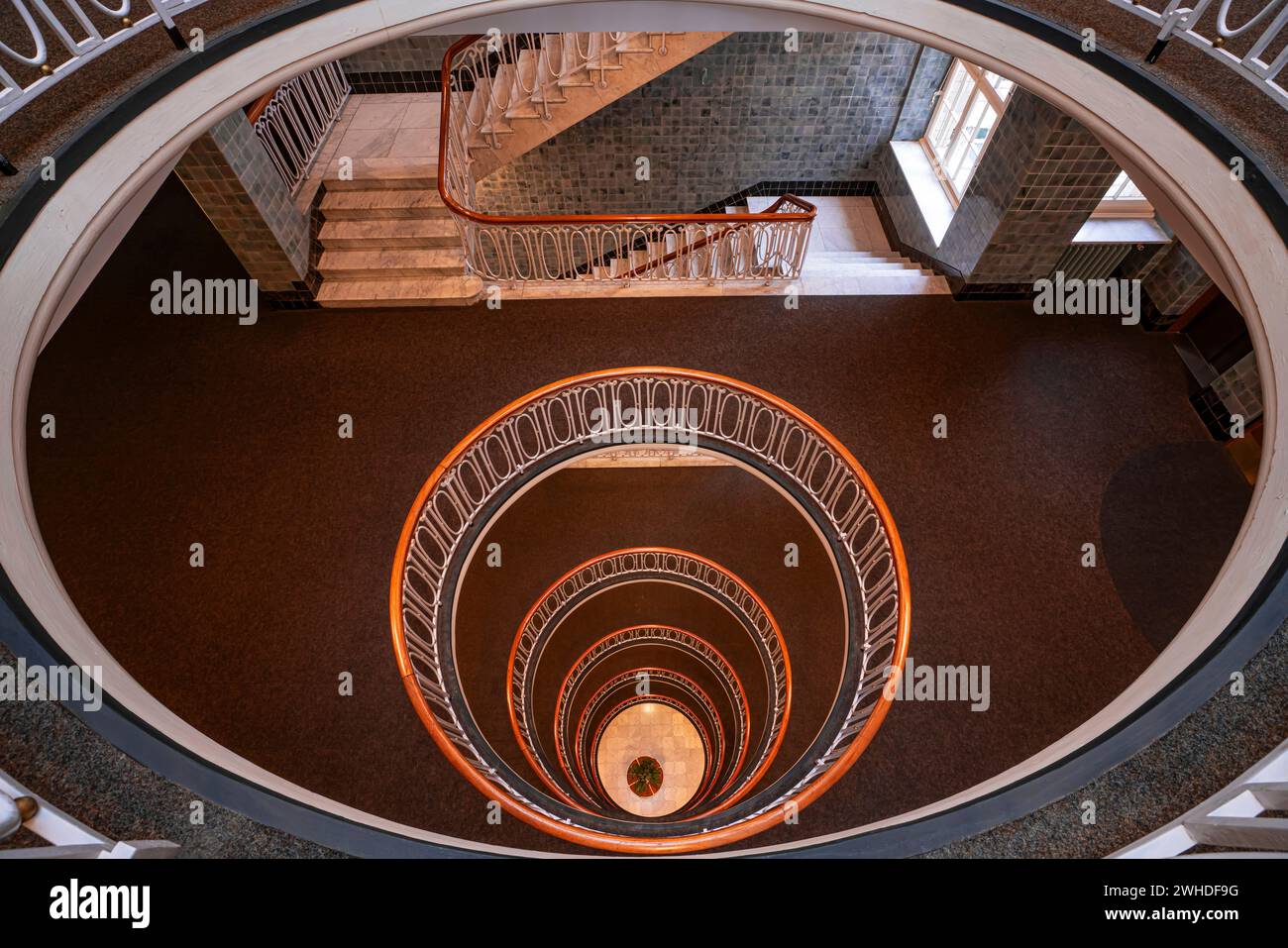 Scala, anelli filigrani, Esplanade, Amburgo Foto Stock