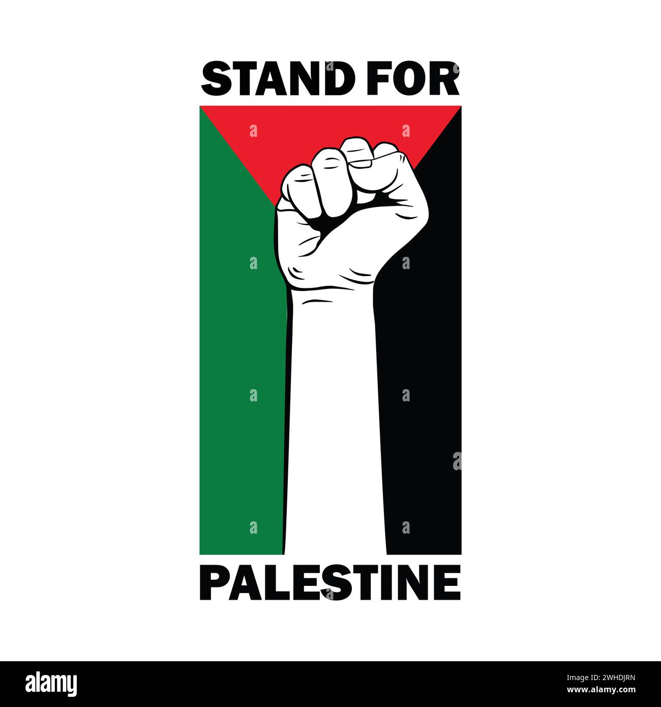 Manifesto di guerra Palestina contro Israele, modello, design di striscioni. Siamo il modello vettoriale della Palestina. Salvare Gaza, salvare lo striscione di lettere della Palestina. Illustrazione Vettoriale
