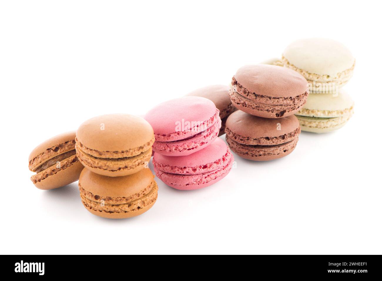 Colorati Macarons francese Foto Stock