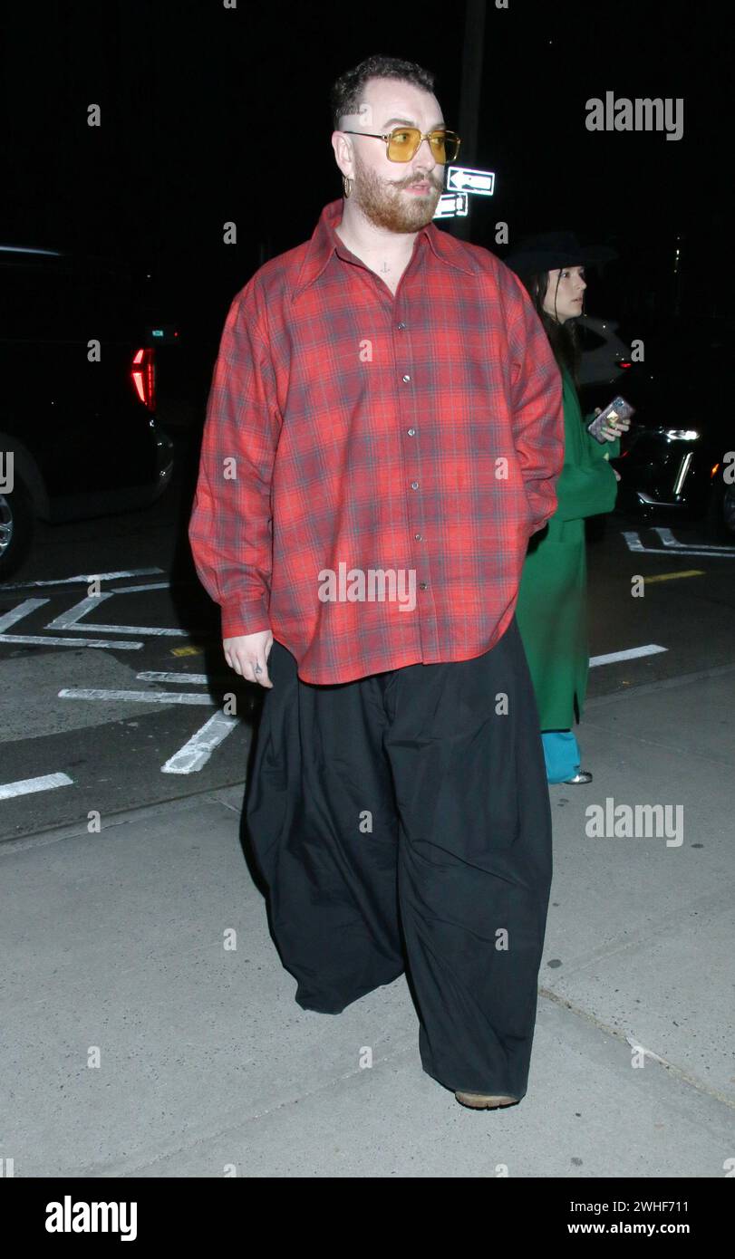 New York, New York, Stati Uniti. 9 febbraio 2024. Sam Smith al Willy Chavarria RTW autunno 2024 come parte della New York Ready to Wear Fashion Week il 9 febbraio 2024 a New York Credit: RW/Media Punch/Alamy Live News Foto Stock