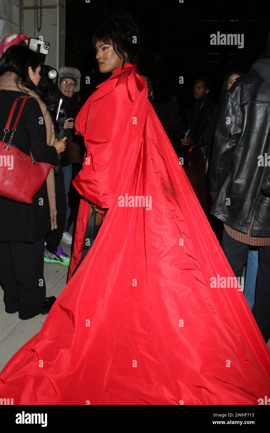 New York, New York, Stati Uniti. 9 febbraio 2024. Richie Shazam al Willy Chavarria RTW autunno 2024 come parte della New York Ready to Wear Fashion Week il 9 febbraio 2024 a New York Credit: RW/Media Punch/Alamy Live News Foto Stock