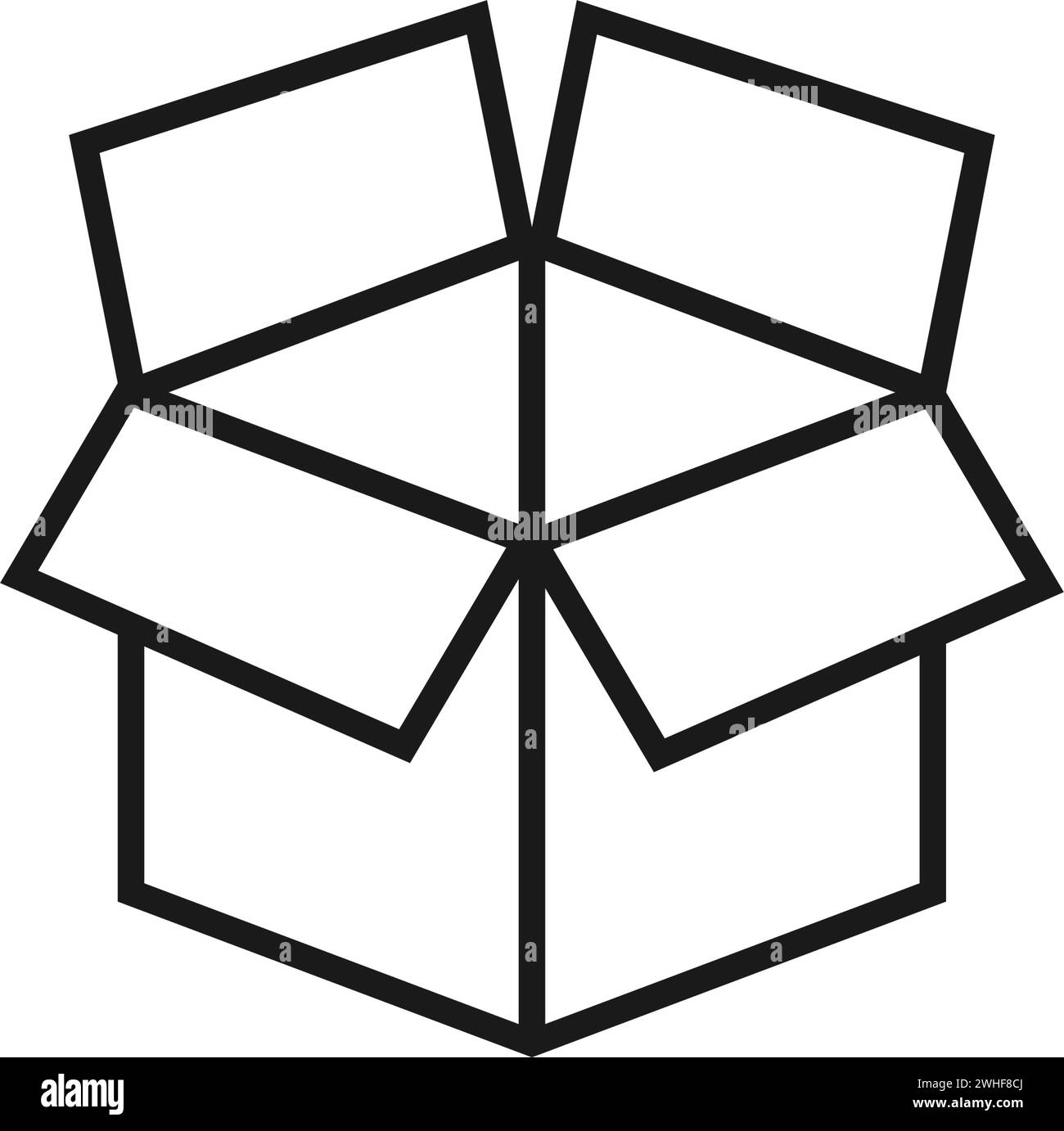 semplice icona della scatola di consegna delle merci Illustrazione Vettoriale