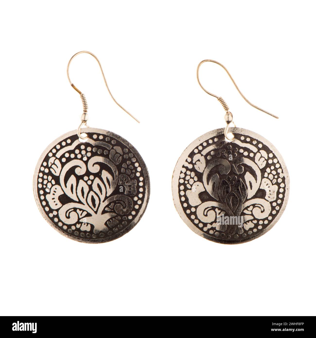 Orecchini tradizionali indiani Foto Stock