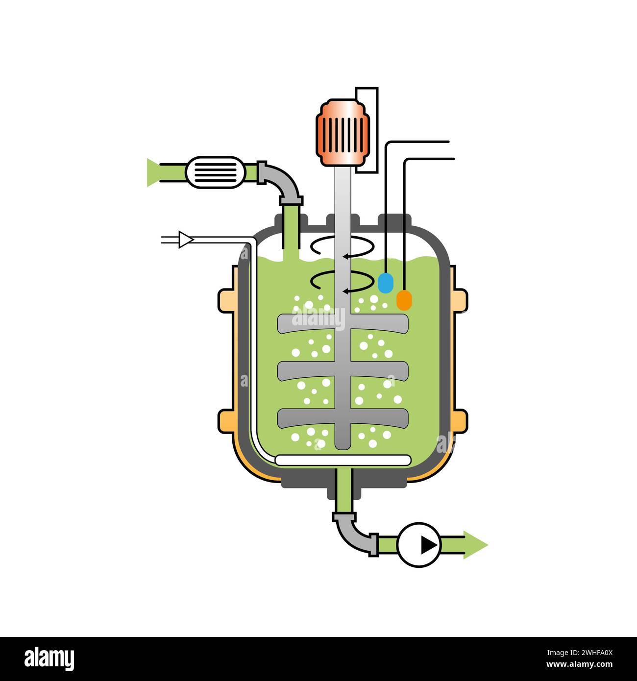 Bioreattore, illustrazione Foto Stock
