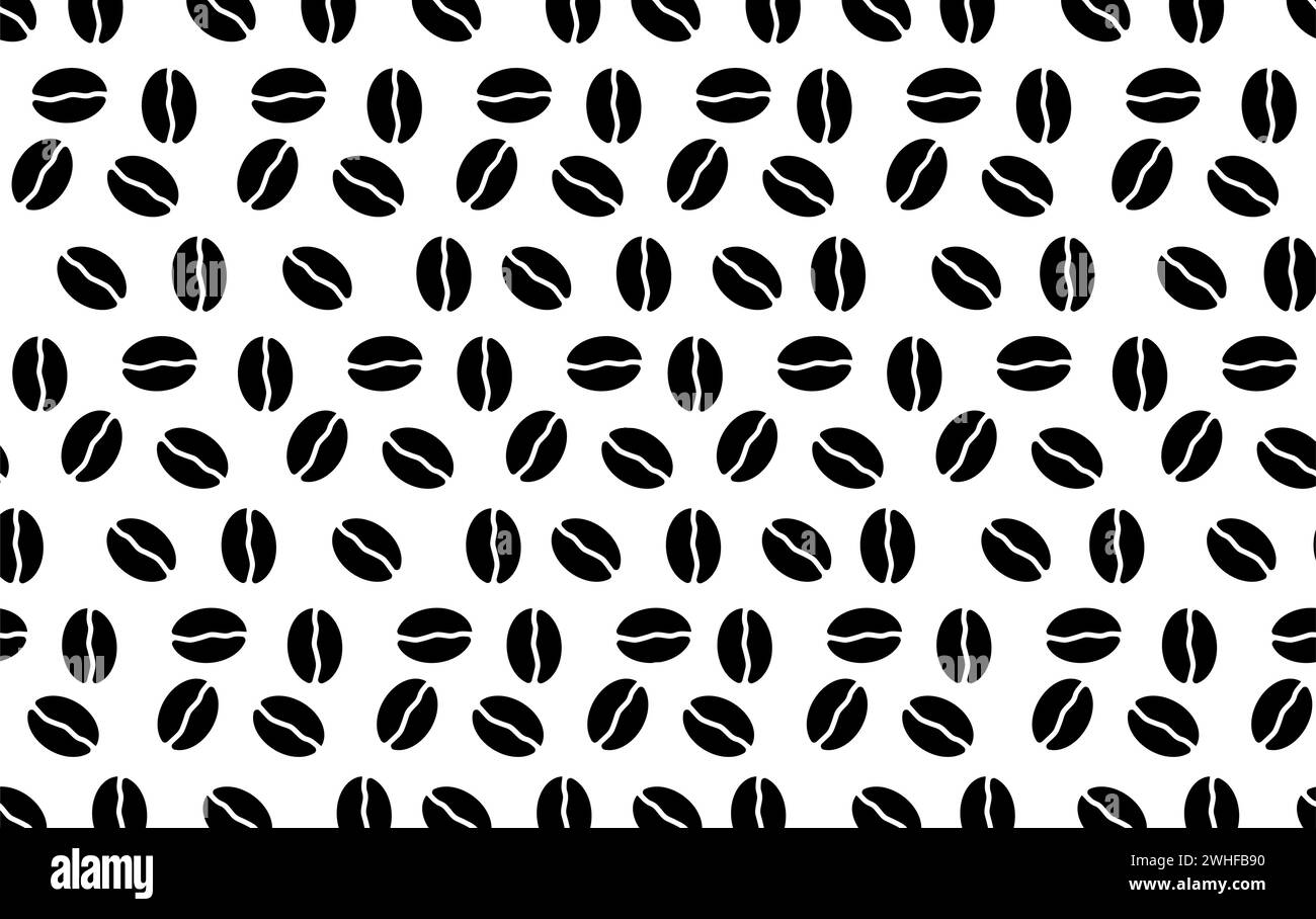 vari chicchi di caffè di colore nero Illustrazione Vettoriale
