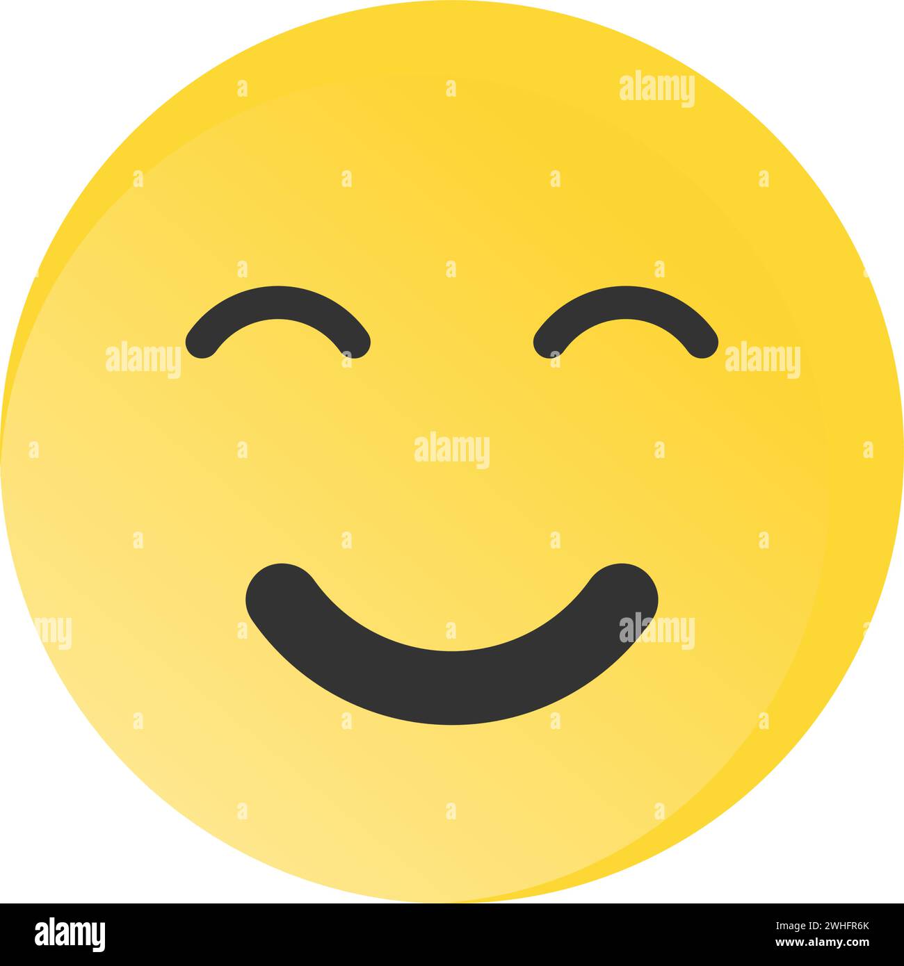 set di icone emoticon sorriso Illustrazione Vettoriale