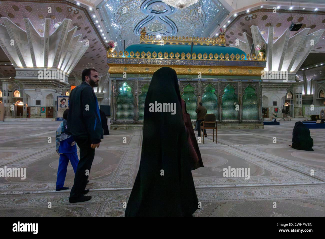 Tomba di Ruhollah Khomeini, Behesht-e Zahra, Teheran, Iran Foto Stock
