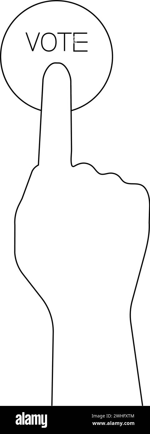 disegno dell'illustrazione vettoriale dell'icona delle elezioni generali Illustrazione Vettoriale
