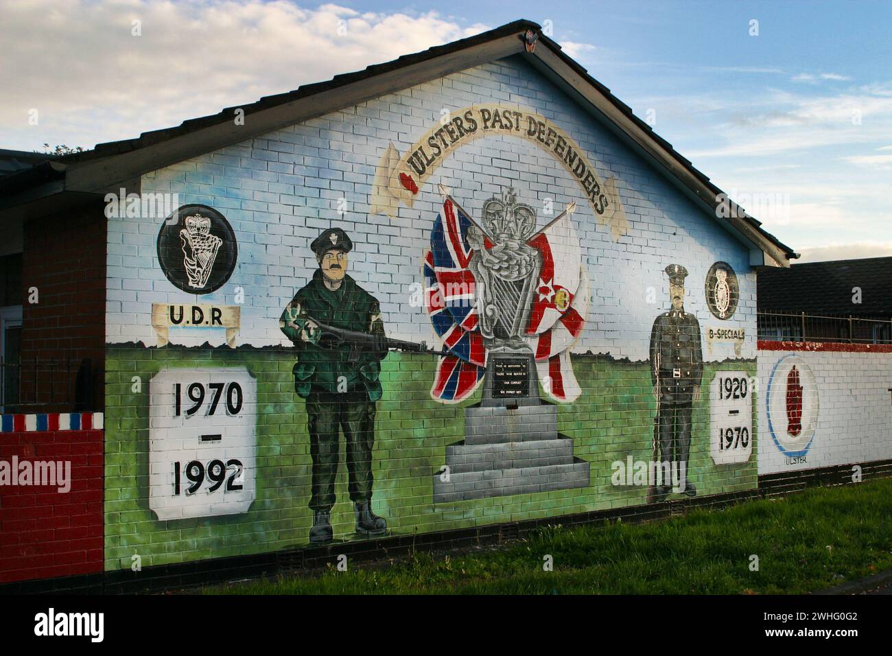 Murales poltici a Belfast, Irlanda del Nord (murales) Foto Stock
