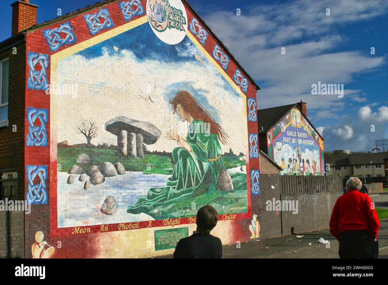 Murales poltici a Belfast, Irlanda del Nord (murales) Foto Stock