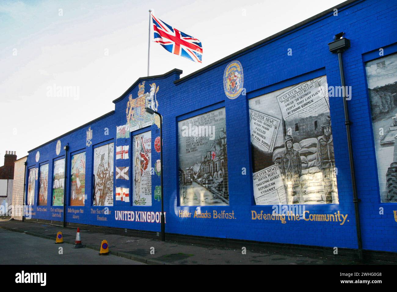 Murales poltici a Belfast, Irlanda del Nord (murales) Foto Stock