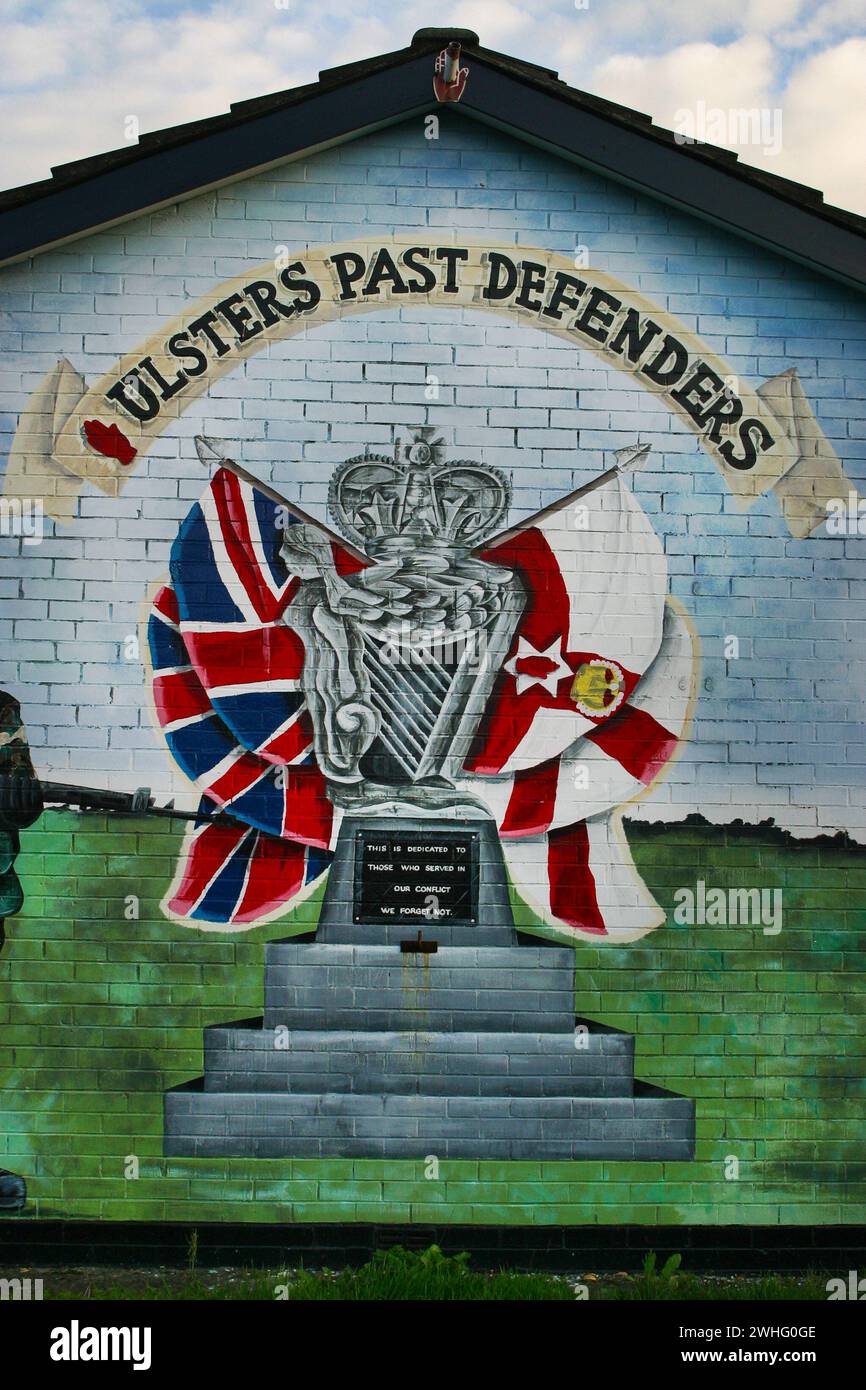 Murales poltici a Belfast, Irlanda del Nord (murales) Foto Stock
