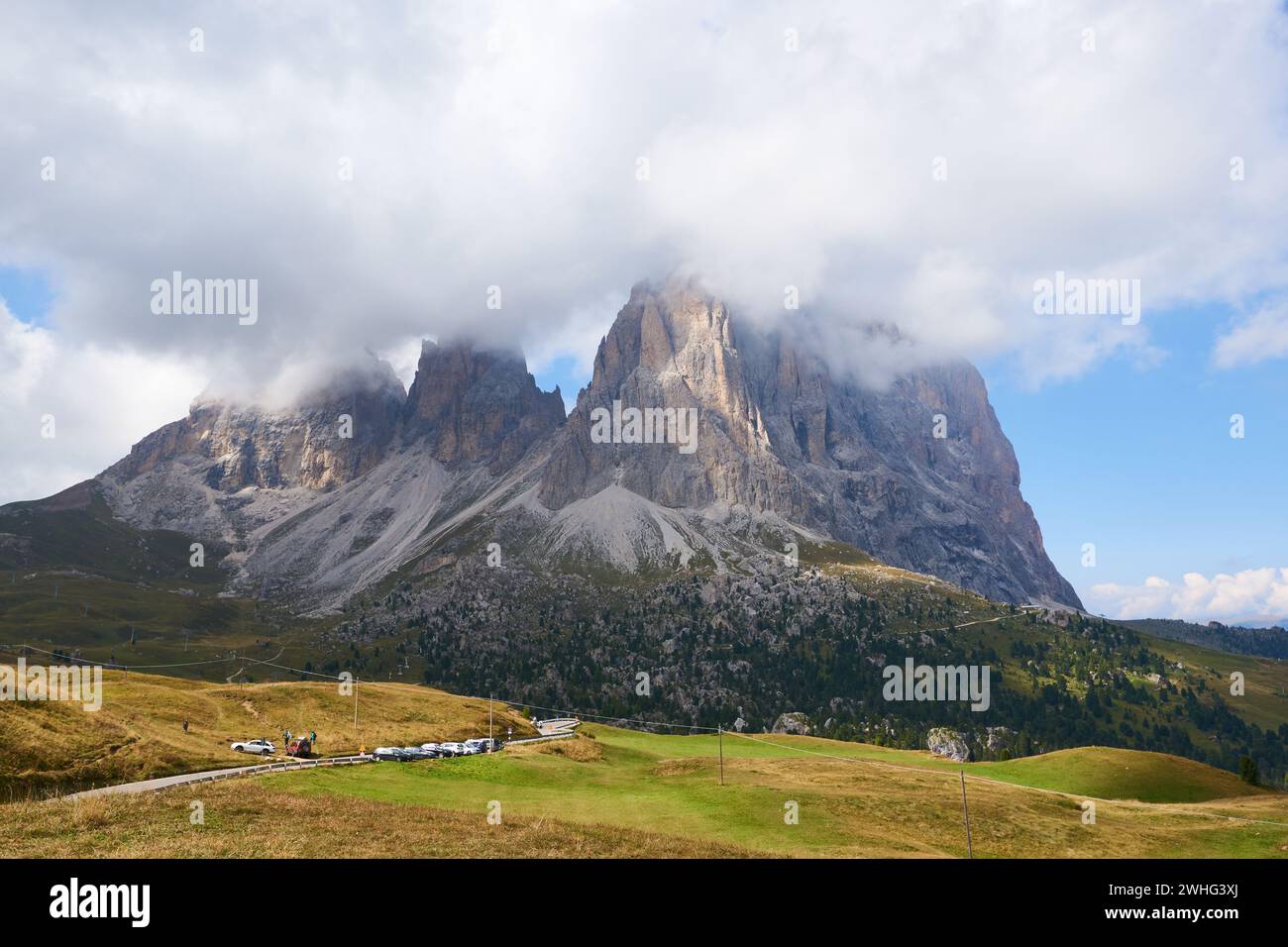 Gruppo Langkofel Foto Stock