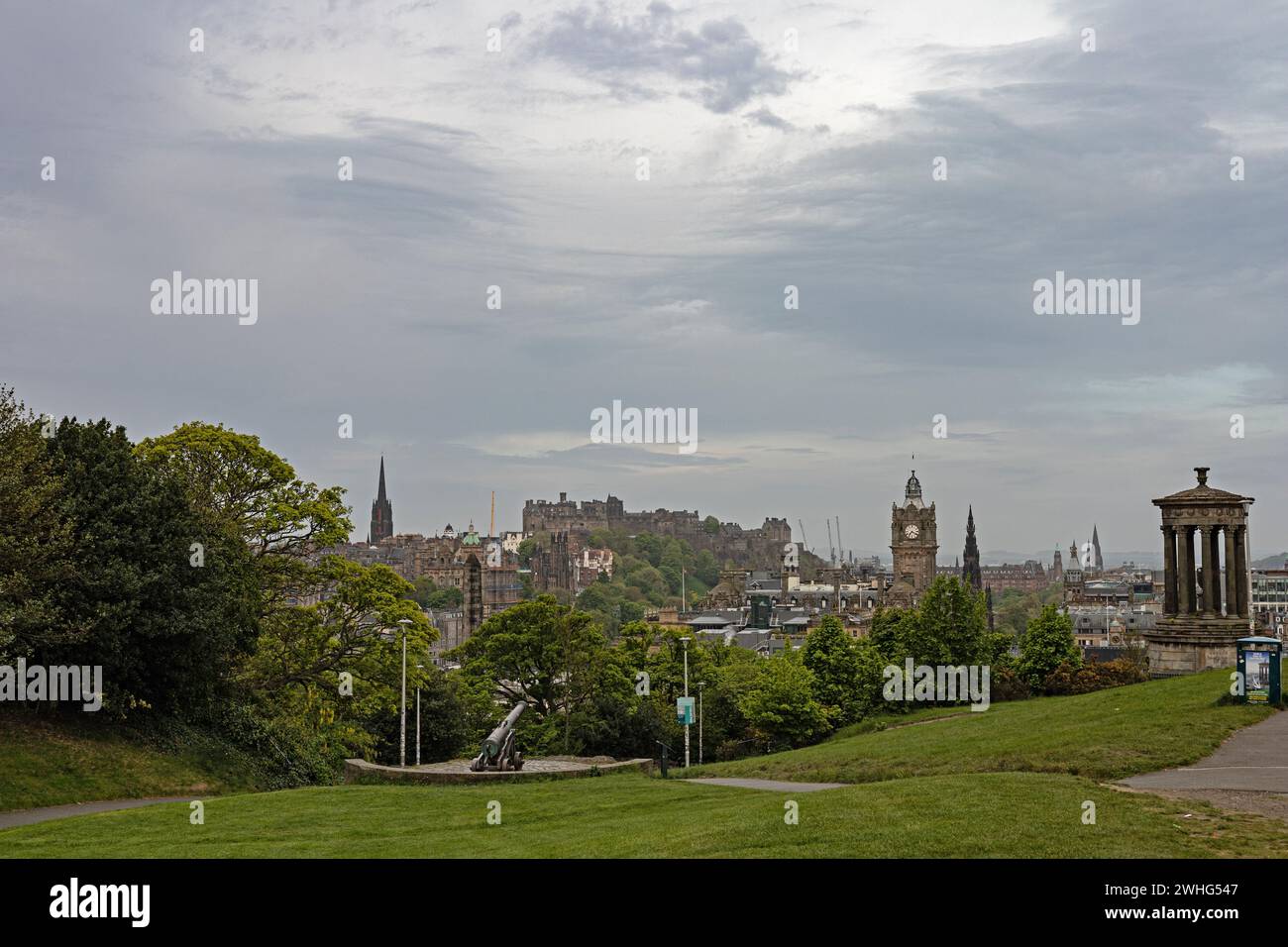 Vista da Calton Hill su Edimburgo Foto Stock