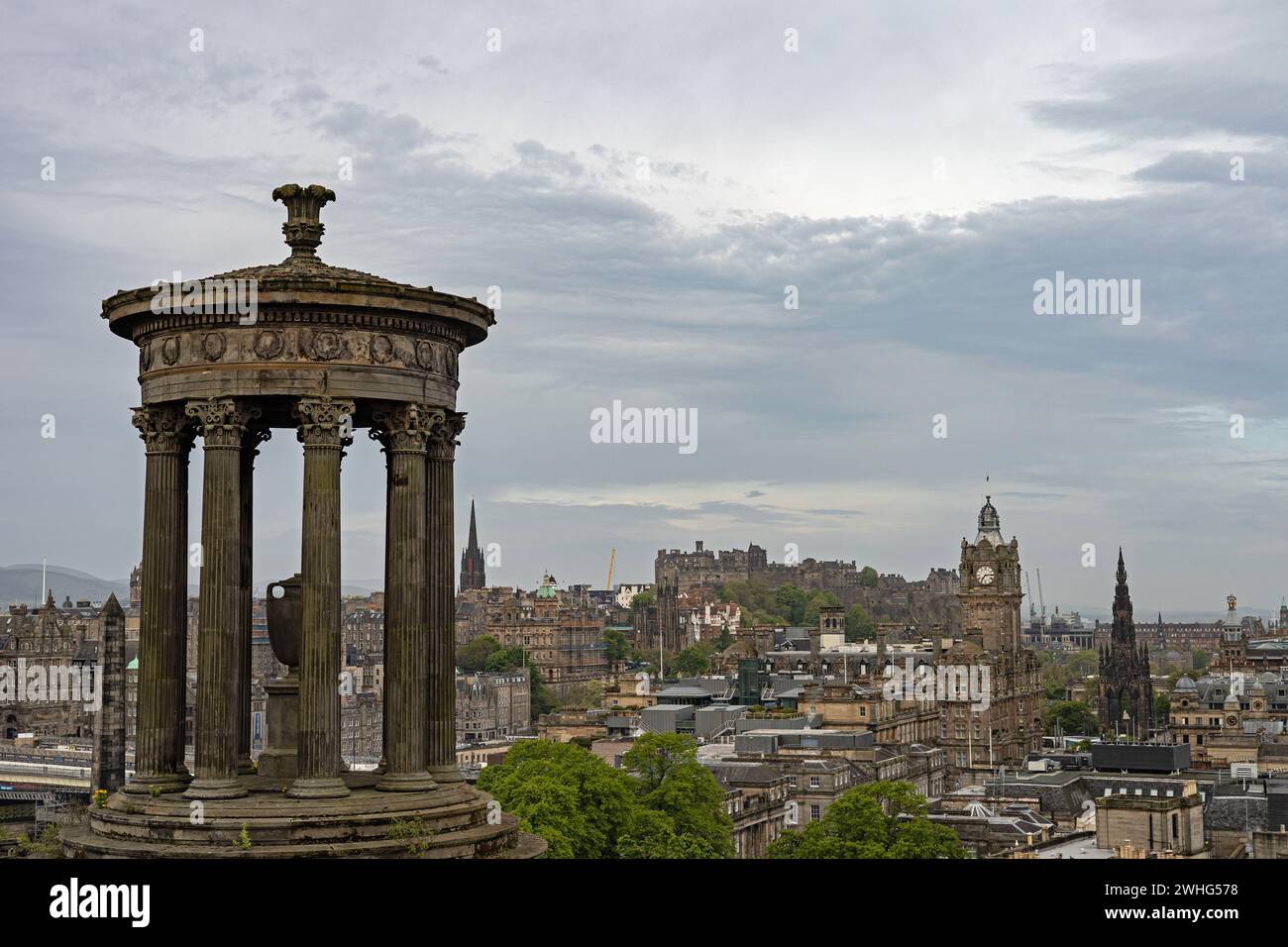 Vista da Calton Hill su Edimburgo Foto Stock