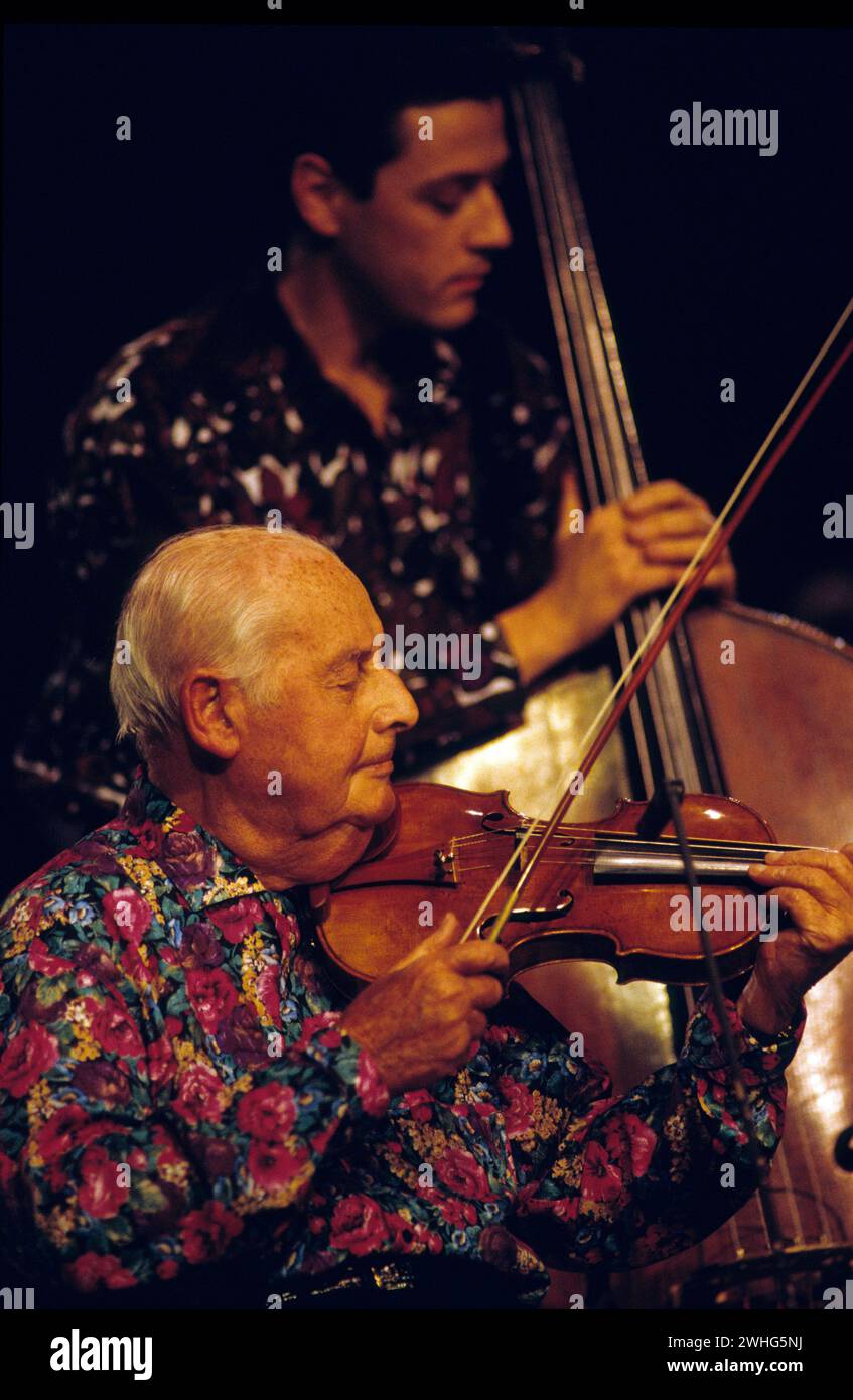 Musicien violoniste yehudi menhuin concerto MIDEM 1987 Foto Stock