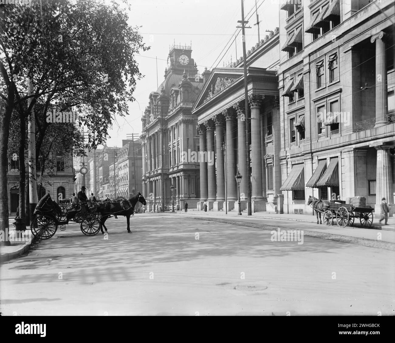 St James Street, Montreal anni '1890, fotografia Foto Stock